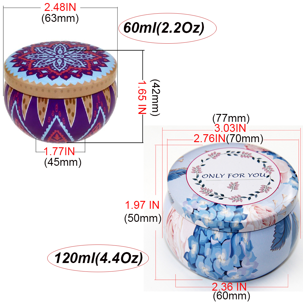 12Pcs Tinplate Empty Candle Ja - Metal Tin Lid 4Oz recensione e prezzo
