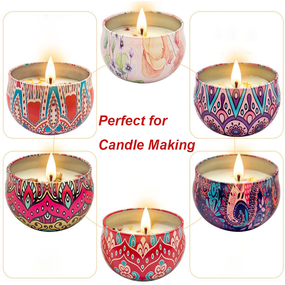 12Pcs Tinplate Empty Candle Ja - Metal Tin Lid 4Oz recensione e prezzo