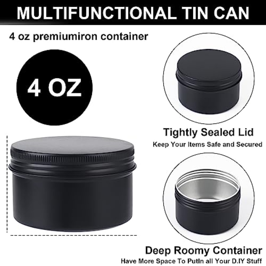 64 Pack Round Cans with Screw  - Metal Tin Lid 4Oz recensione e prezzo
