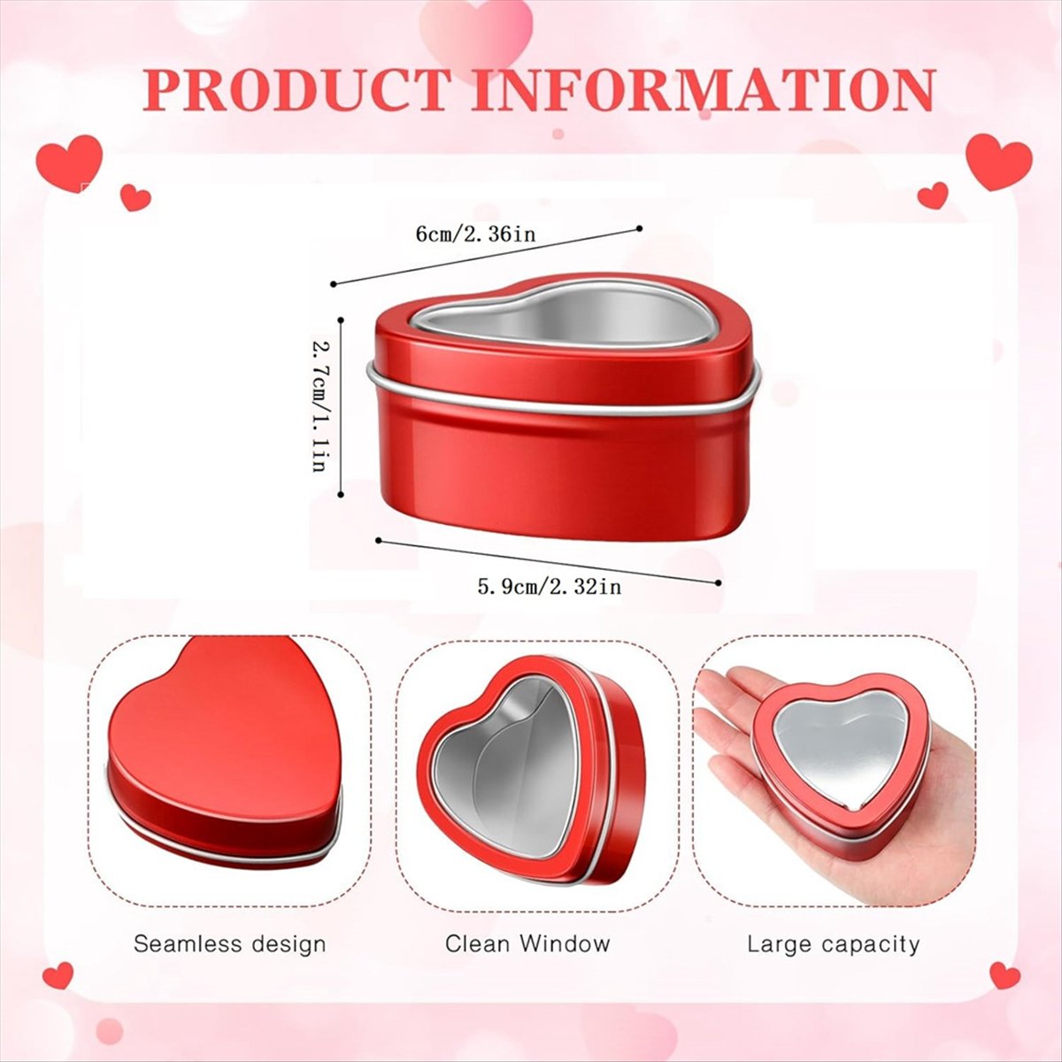 REST 24Pcs 4Oz Heart Shaped Me - Metal Tin Lid 4Oz recensione e prezzo