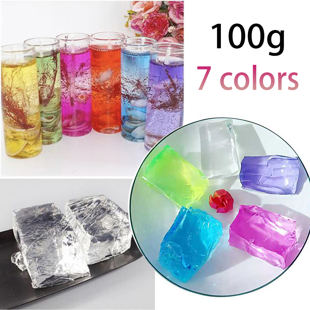 100G 7Colors Jelly Wax DIY Han - Candle Supplies In Bulk recensione e prezzo