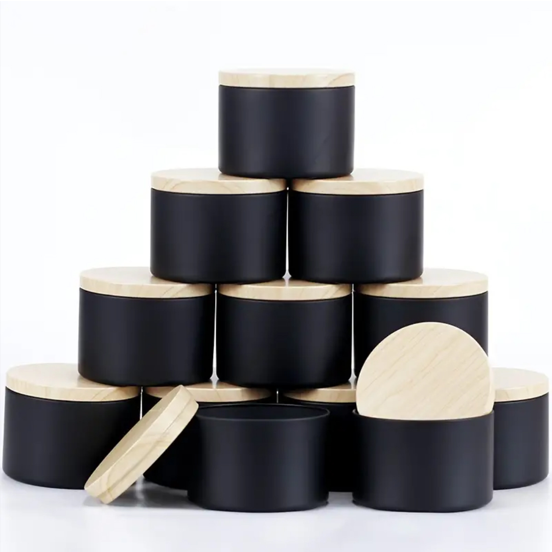 12Pack 4oz Black Candle Tin Se - Metal Tin Lid 4Oz recensione e prezzo