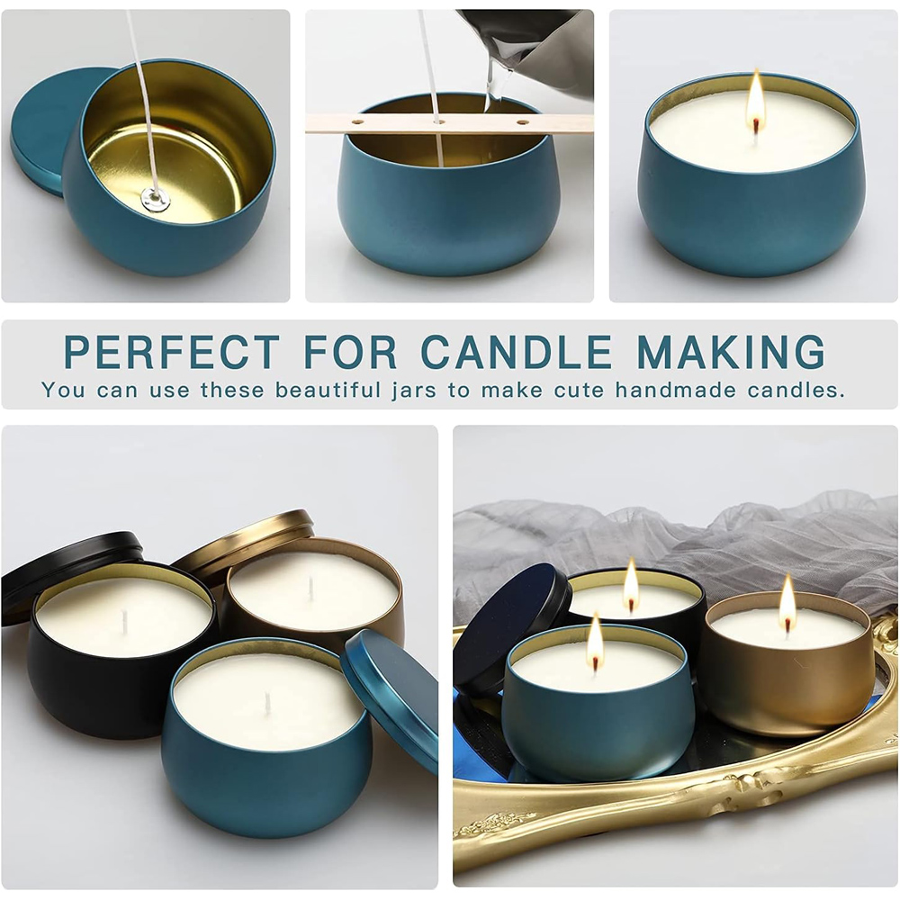 4oz 8oz Candle Containers with - Metal Tin Lid 4Oz recensione e prezzo