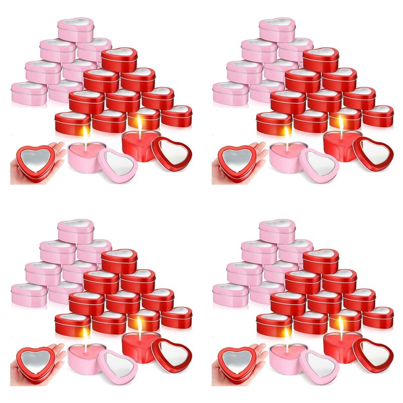 A25F-96Pcs 4Oz Heart Shaped Me - Metal Tin Lid 4Oz recensione e prezzo